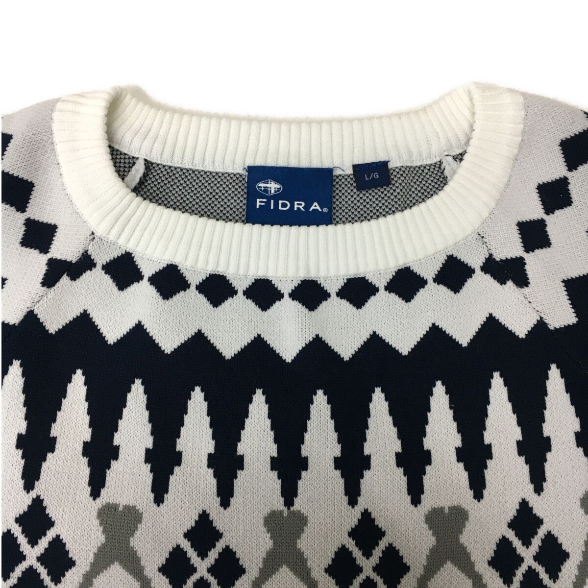 中古 レディース フィドラ FIDRA セーター L 白 ホワイト 長袖