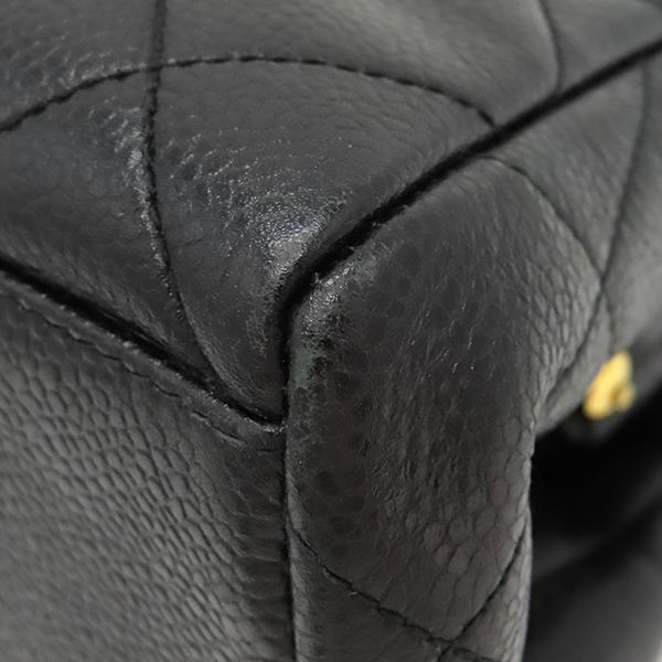 シャネル CHANEL ハンドバッグ マトラッセ がま口 チェーン キャビア  