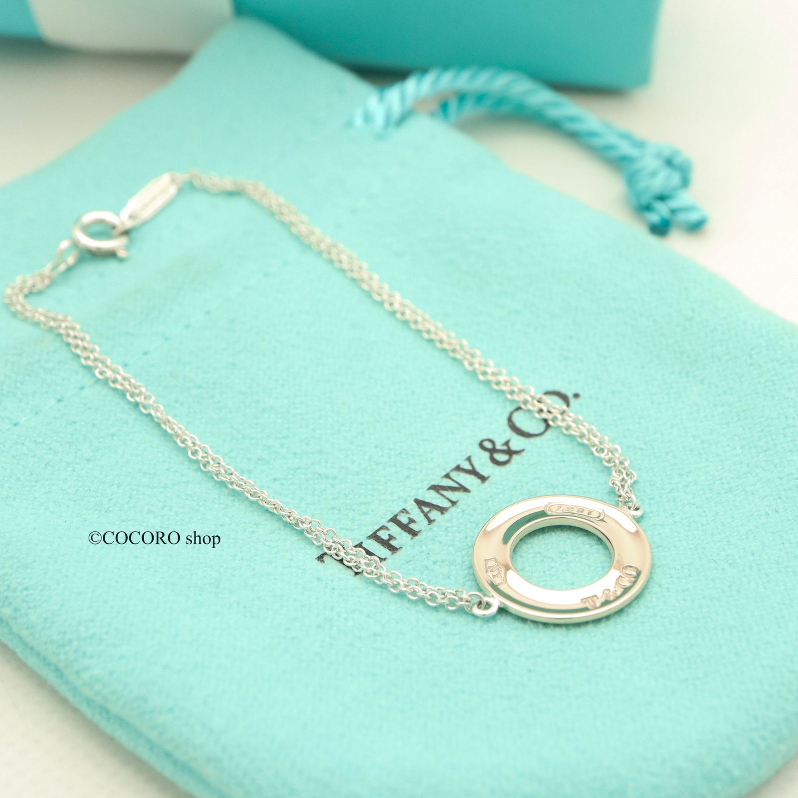 ティファニー TIFFANY-Co. 1837 サークル ダブル チェーン ブレスレット ルベドメタル AG925