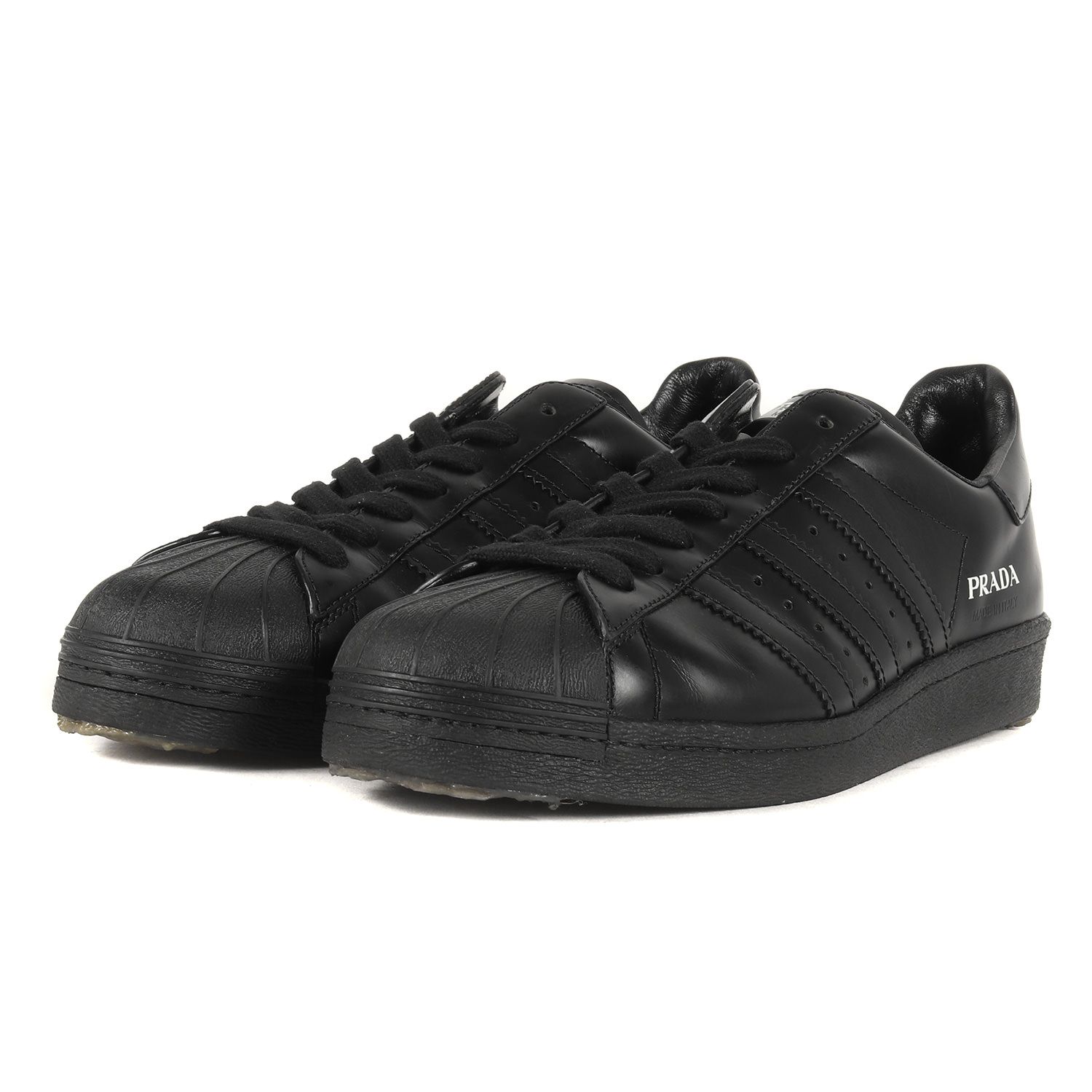 PRADA プラダ サイズ:26.5cm 20AW adidas SUPERSTAR (FW6679) アディダス コラボ スーパースター イタリア製  コアブラック 黒 US8.5 ローカット スニーカー コラボ シューズ 靴 - メルカリ