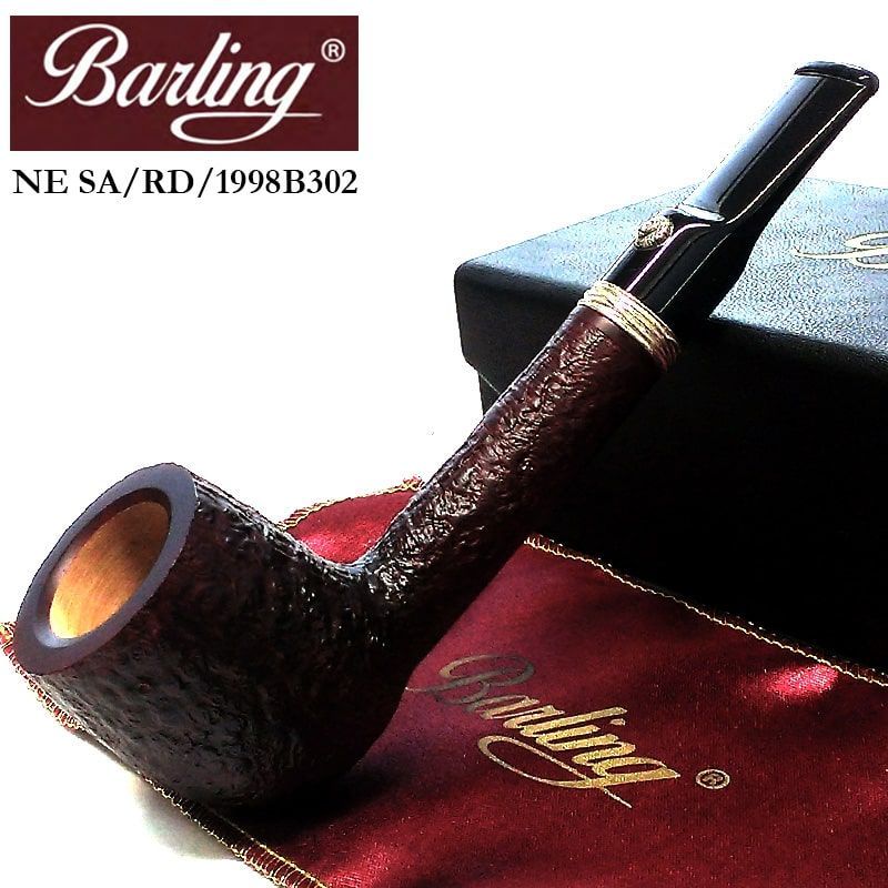 パイプ バーリング サンドブラスト ネルソン 喫煙具 純銀 9mmフィルター スターリングシルバー ライオン 天然木 Barling NELSON SA|RD 1814 たばこ メンズ おしゃれ かっこいい ギフト プレゼント