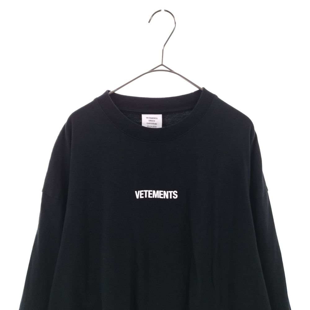 VETEMENTS (ヴェトモン) 19AW Logo Label L/S Tee ロゴラベル ロングスリーブTシャツ 長袖Tシャツ  UAH20TR61 ブラック - メルカリ