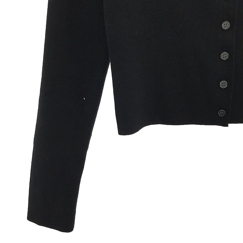 THE SHISHIKUI コットンリブショート丈カーディガンBLACK