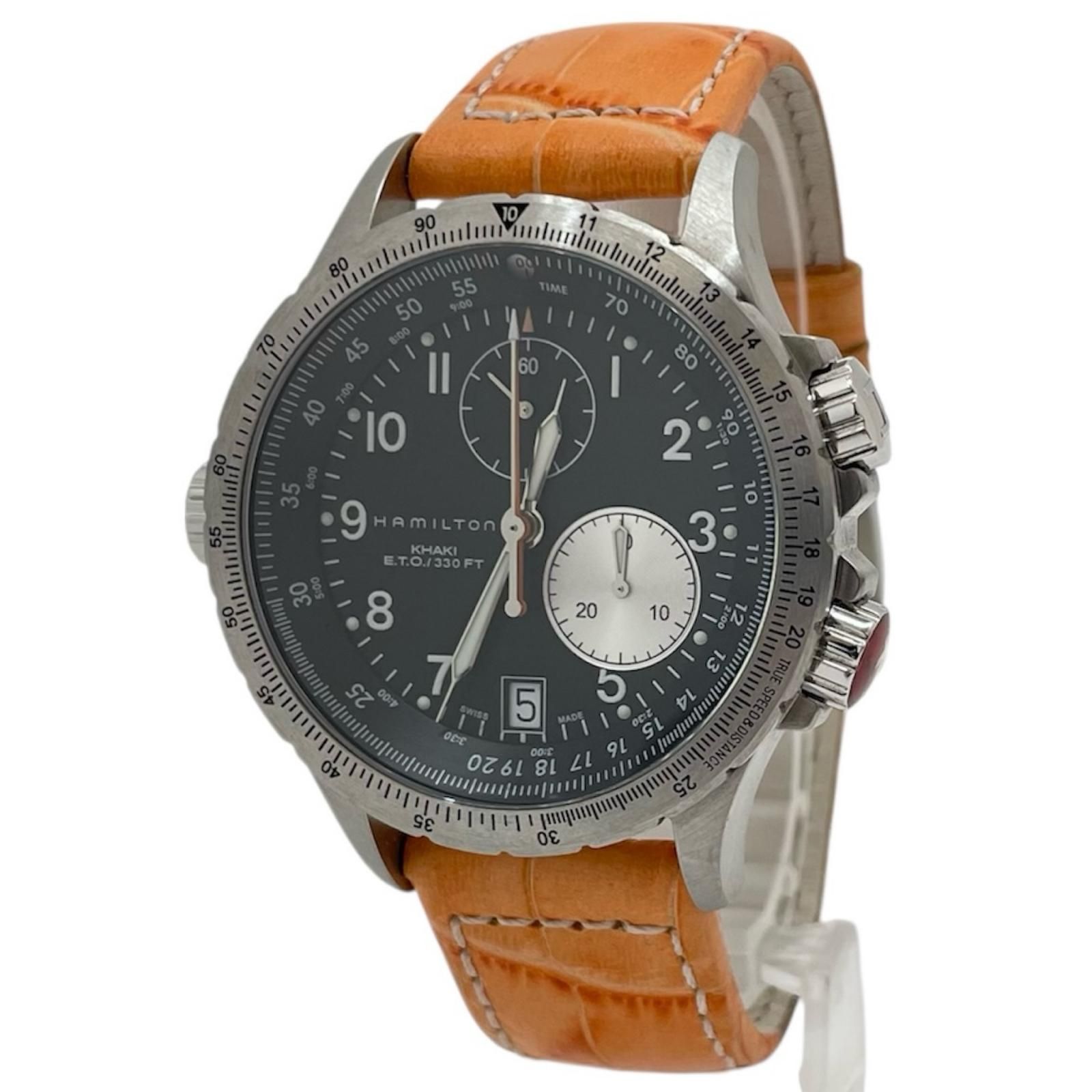 超希少品　真のビンテージ　Hamilton Khaki ブラック 中古】HAMILTON | ハミルトン カーキ 腕時計 ブラック×オレンジ