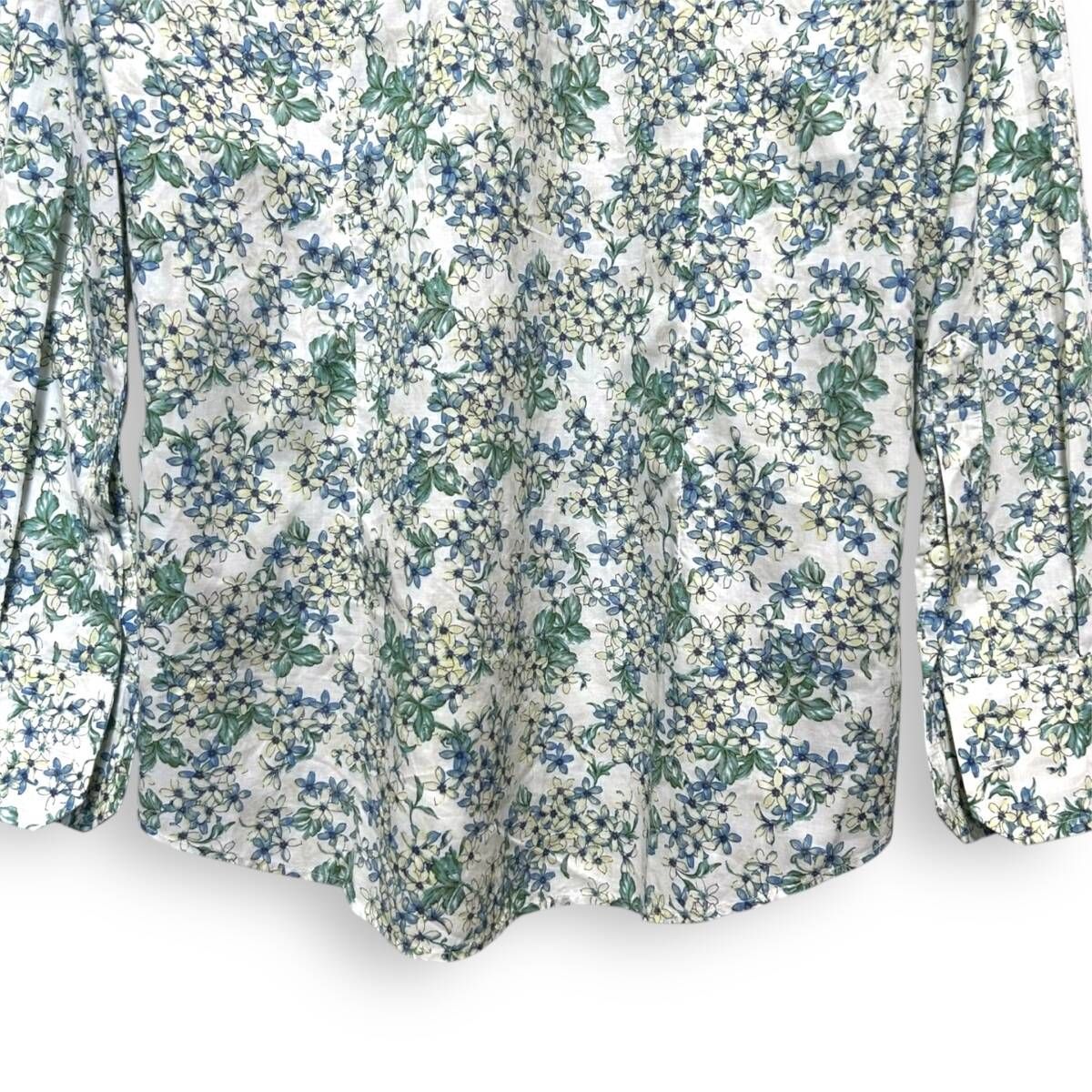 EPOCA エポカウォモ 長袖花柄シャツ 46　Mサイズ 24，840円 紺系 EPOCA UOMO(エポカ ウォモ) 長袖シャツ サイズ46(I) S メンズ - 白×黒