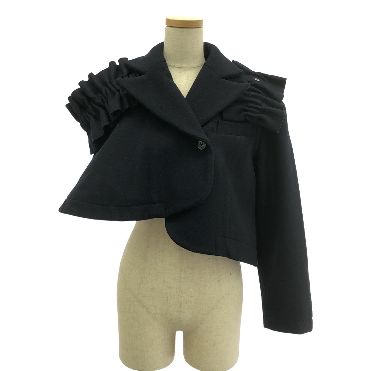 HOUGA | ホウガ | night melton coat ナイト メルトン コート | F | dark navy | レディース