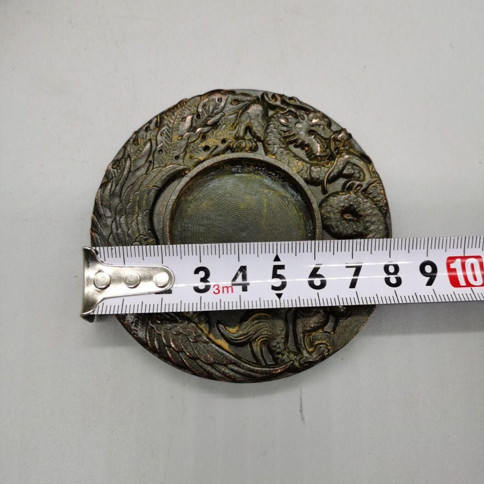 銅器 龍鳳硯台 墨宝 文房四宝 書道具 文房具 装飾品 工芸品 置物