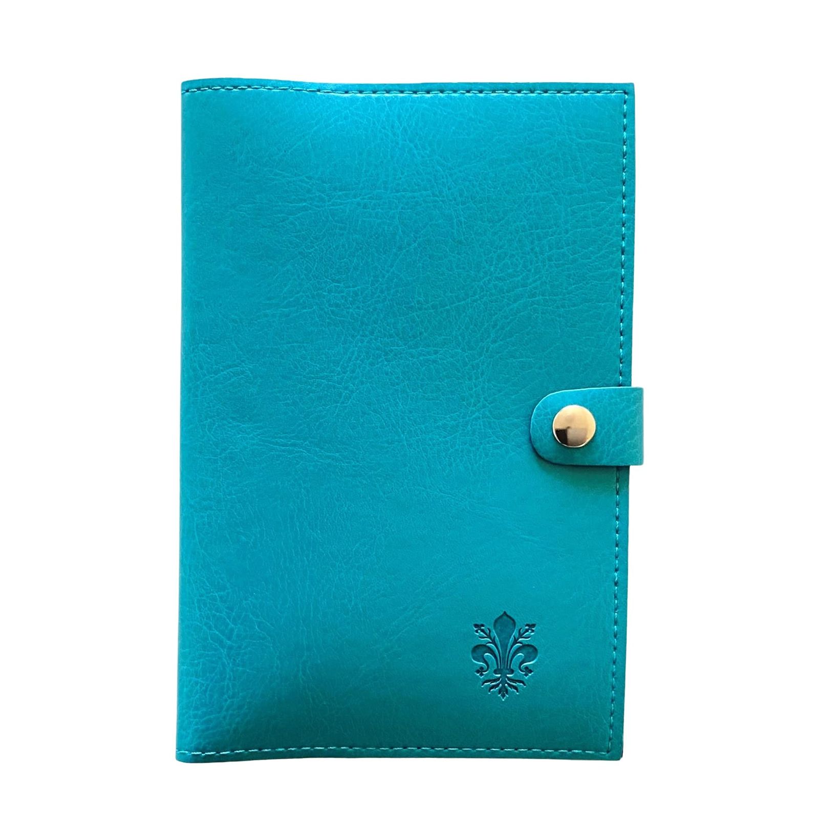 お薬手帳カードケース イタリア製 カード 収納 スナップとめ 母子手帳ケース お薬手帳カバー おくすり手帳ケース 健康保険証 保険証 診察券 保険証ケース 通院 キャッシュカード等をまとめるのに便利なケース ターコイズ