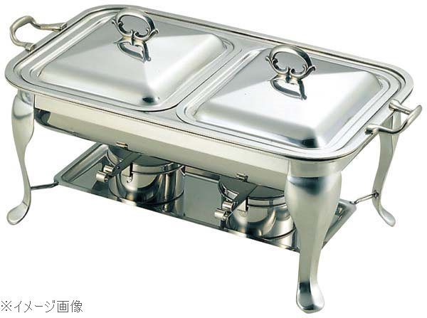 【新品】ＳＷ 18-8（ステンレス） 共柄 角チューフィングディッシュ ダブル用中鍋 ２０インチ