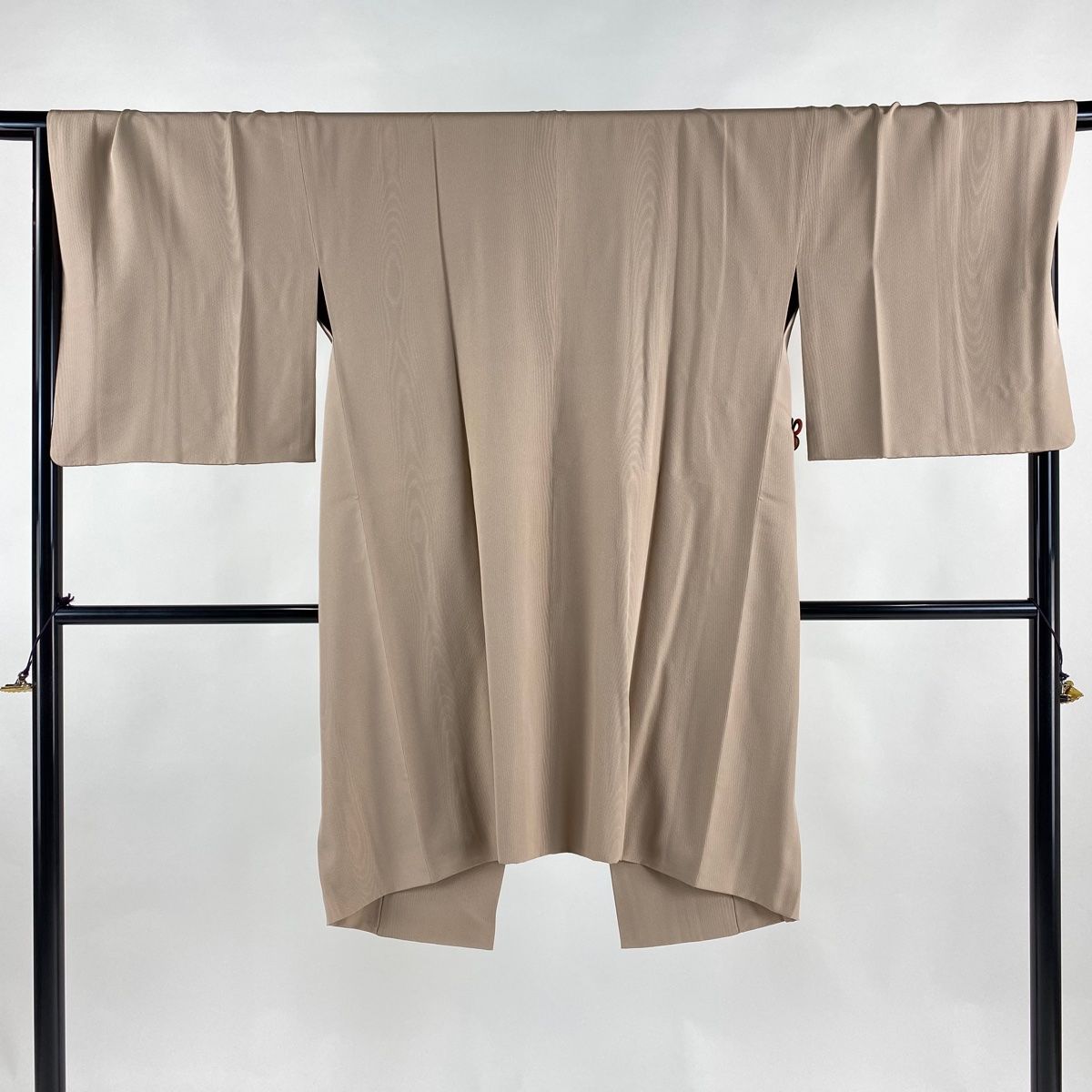 道中着 身丈101cm 裄丈68cm L 和装コート 地紋 薄小豆 正絹