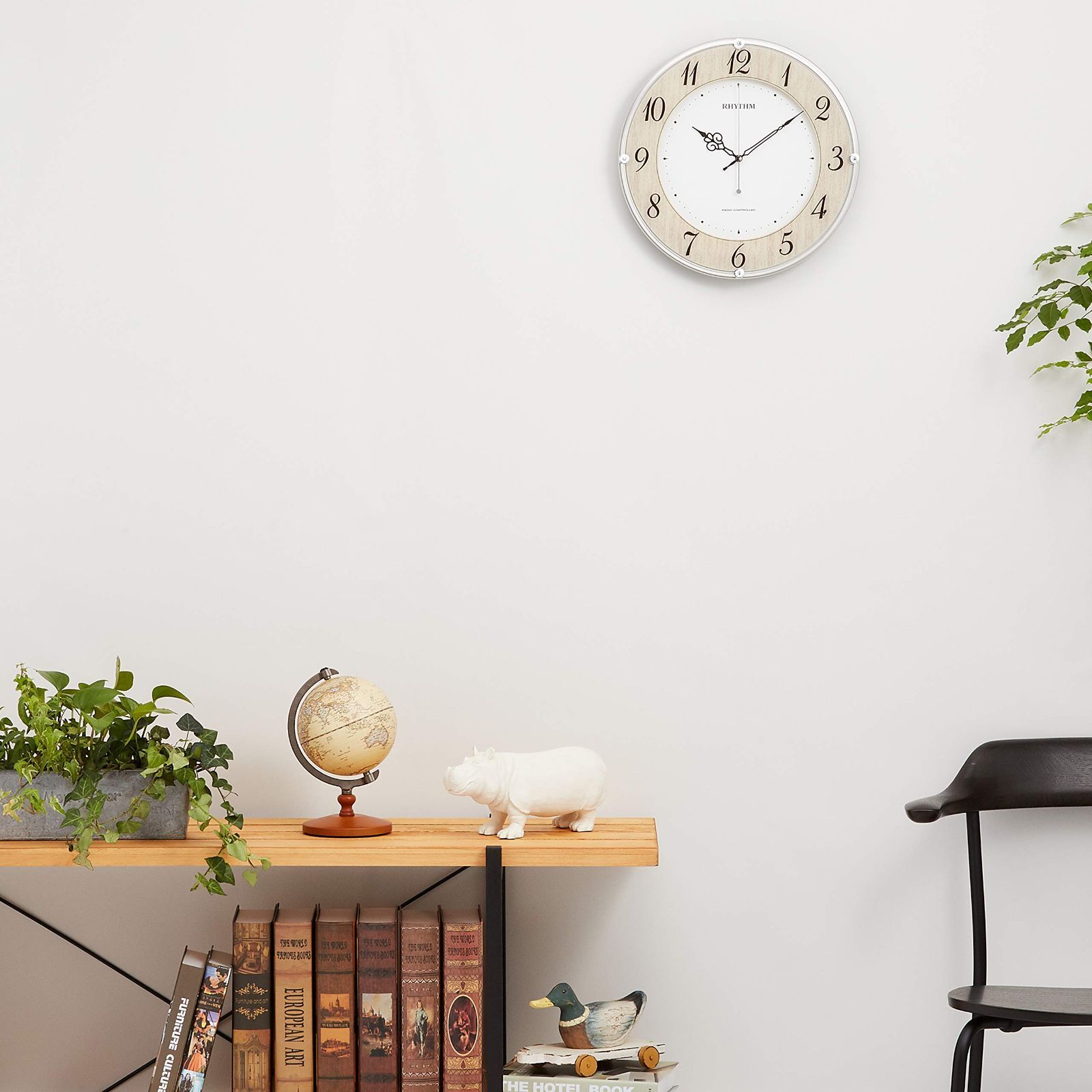 RHYTHM 掛時計 8MY502SR07 ナチュラルウッド