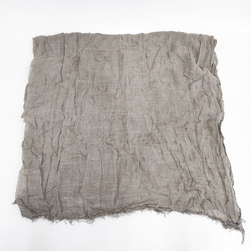 Faliero Sarti モダールカシミヤ 大判 マフラー ストール グレー レディース ファリエロサルティ【中古】5-1111T◎ Faliero Sarti モダールカシミヤ 無地 大判 マフラー ストール グレー