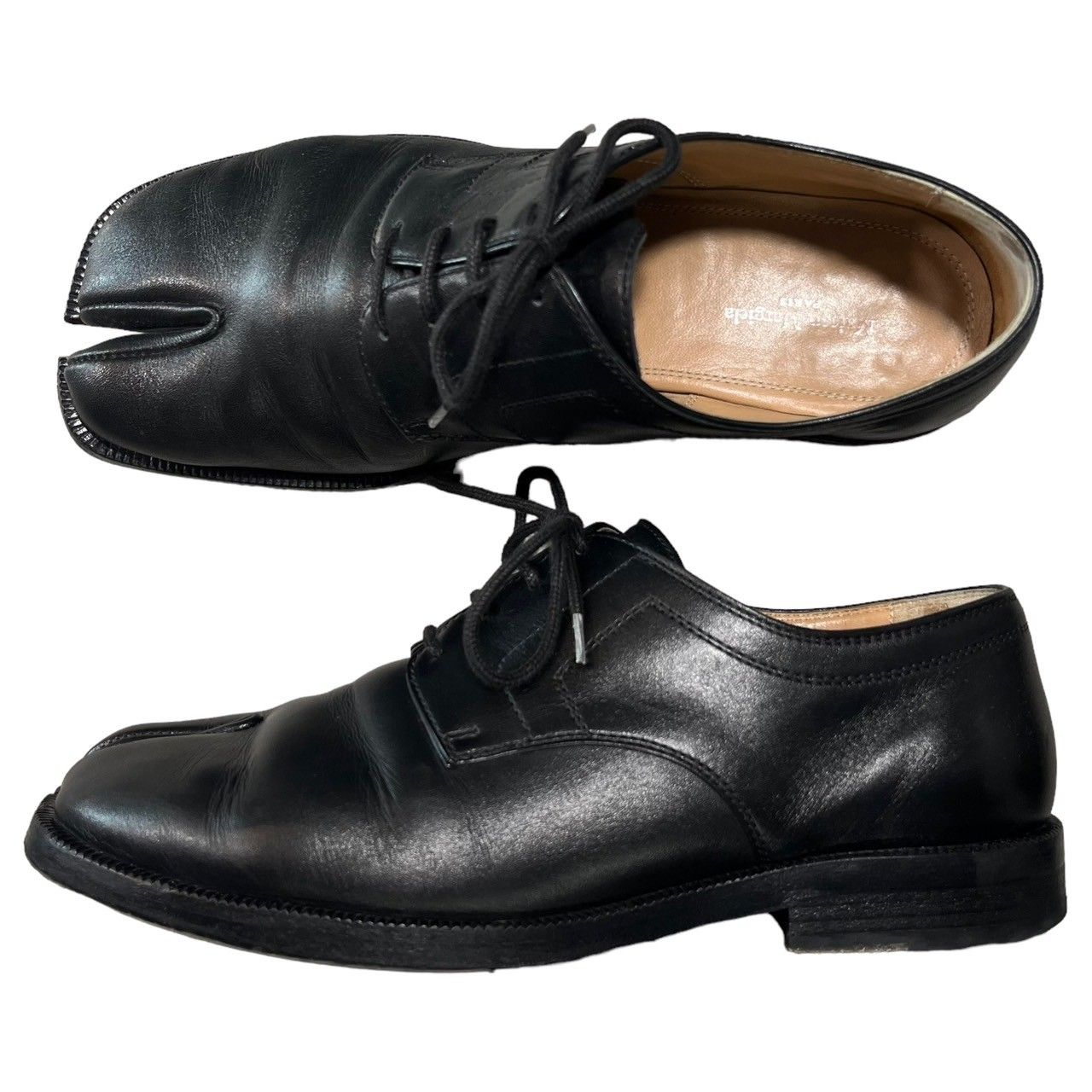 MAISON MARGIELA(メゾンマルジェラ) Tabi lace up shoes 足袋 レースアップシューズ  S34WQ0021 SIZE 38(24.0～25.0cm程度) ブラック 革靴 ドレスシューズ