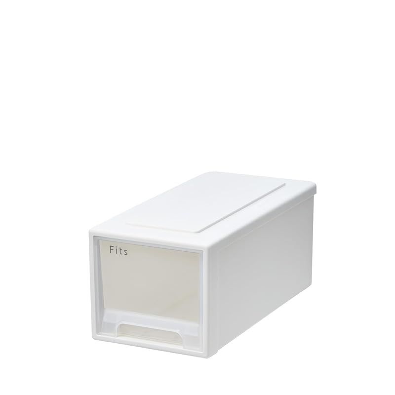 天馬 収納ボックス フィッツケース 小物収納 幅22.5×奥行45×高さ20cm 収納ケース たわみにくい 小物入れ 衣装ケース 色 ホワイトクリア 45-22