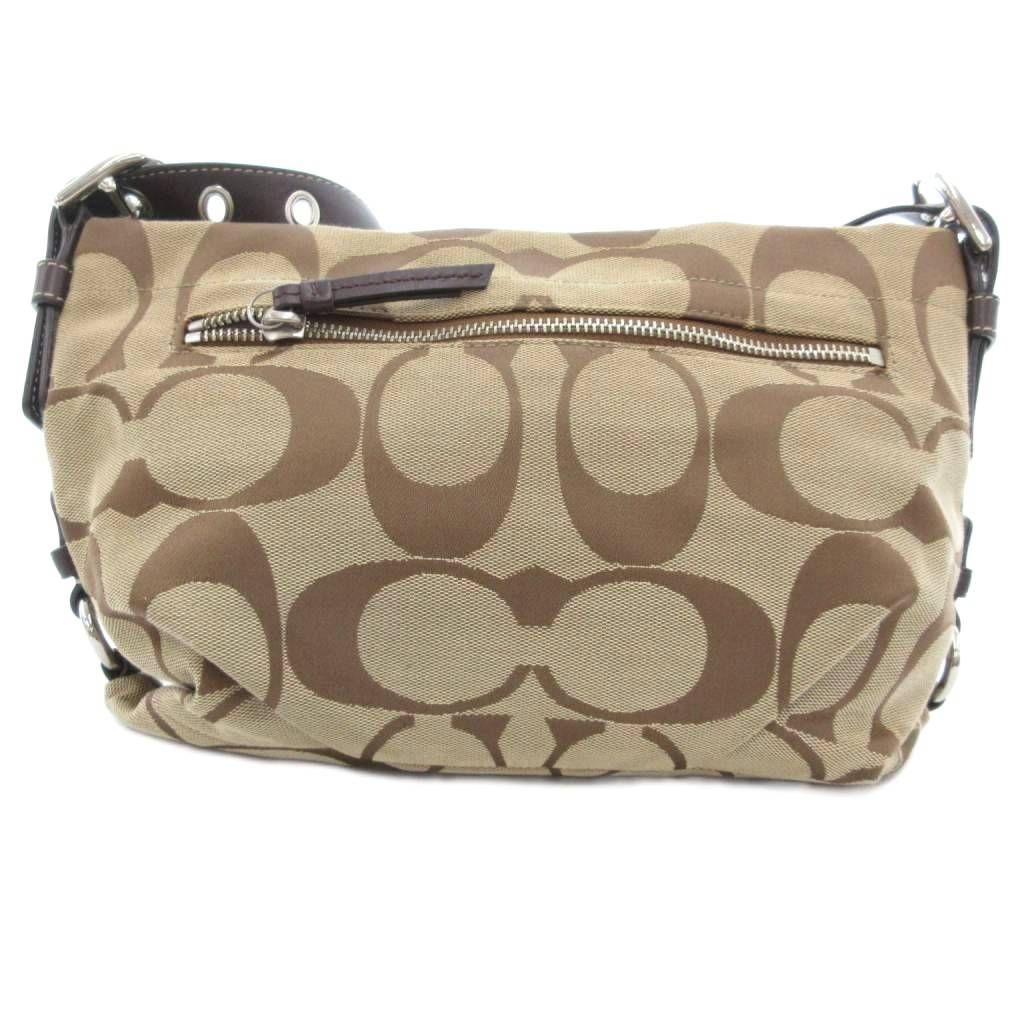 コーチ COACH ショルダーバッグ シグネチャー ロゴ キャンバス 茶 ブラウン JS GY18