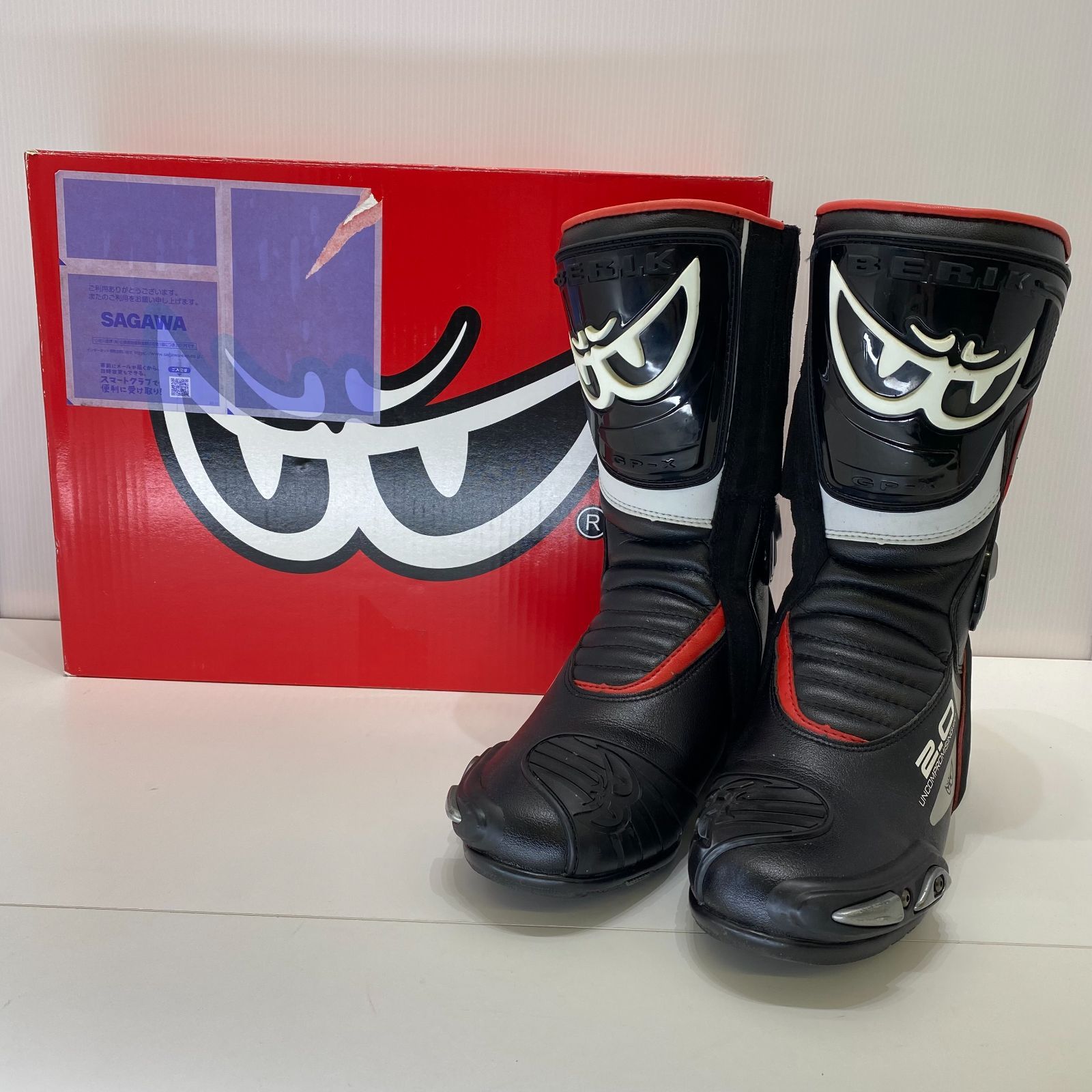 BERIK（ベリック） BOT-1289-BK BERIK RACINGBOOTS（ベリック レーシングブーツ） BLACK/WHITE 安くっ