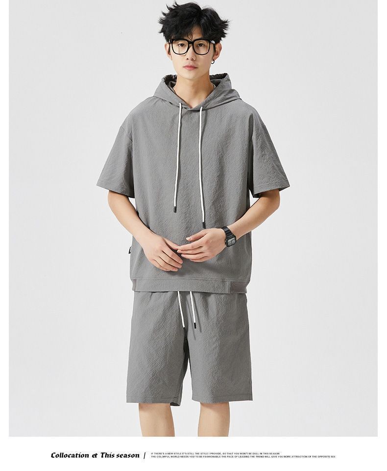 ジャージ メンズ 上下セット セットアップ 半袖 ショートパンツ カジュアル 綿麻風 トップス セット 上下 ジャージ ショートパンツ 半袖