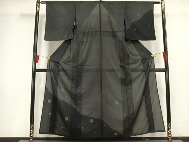 平和屋着物▽訪問着　無双　紗袷　紗×紗　絞り　丸文　正絹　逸品　AAAV8401fy 平和屋着物▽訪問着 無双 紗袷 紗×紗 絞り 丸文 正絹 逸品 AAAV8401fy