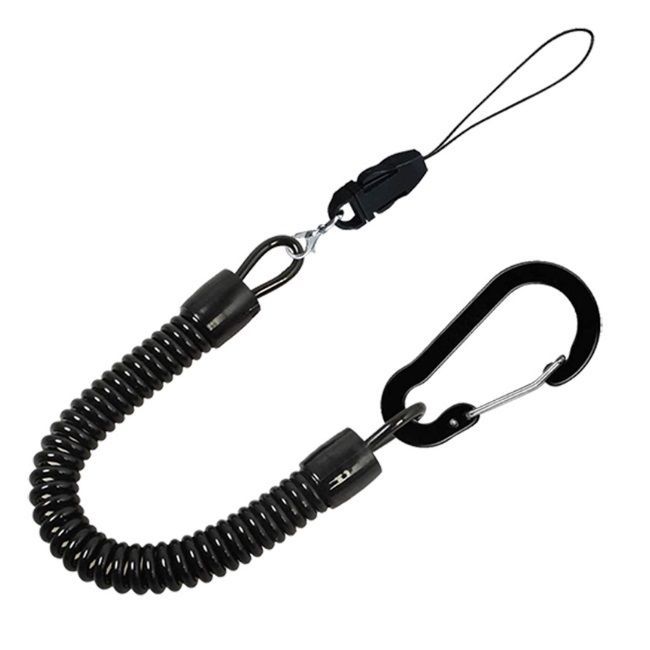 カールコードストラップ コイルストラップ 伸びる 太めタイプ