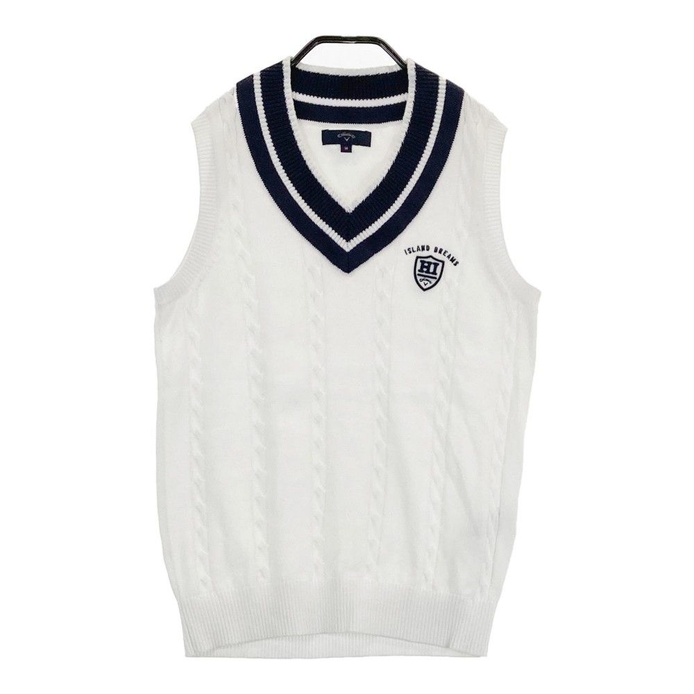 サイズ：M CALLAWAY キャロウェイ ニットベスト ホワイト系