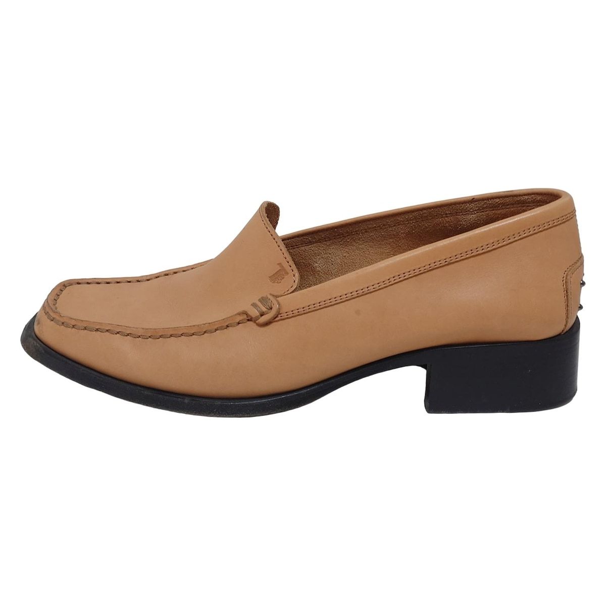 【未使用】TOD'S ブラウン ローファー 36 トッズ レザー ローファー 36 レディース ブラウン T金具