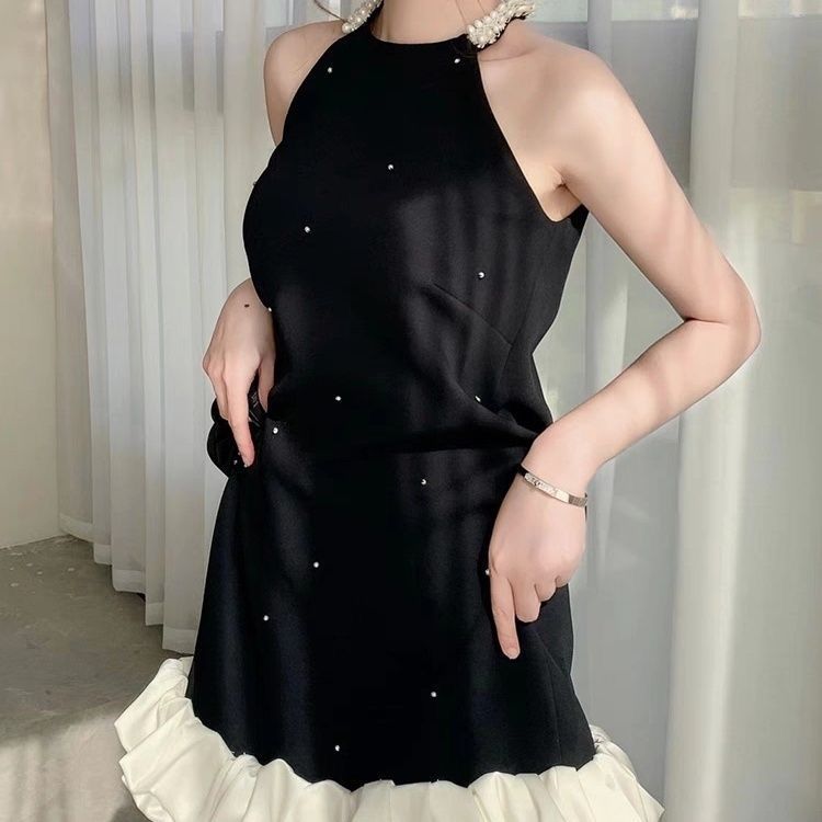 ホルターネックワンピース ミニ丈 結婚式 パーティー 可愛い ホルターネックワンピース ミニ丈 結婚式 パーティードレス 女子
