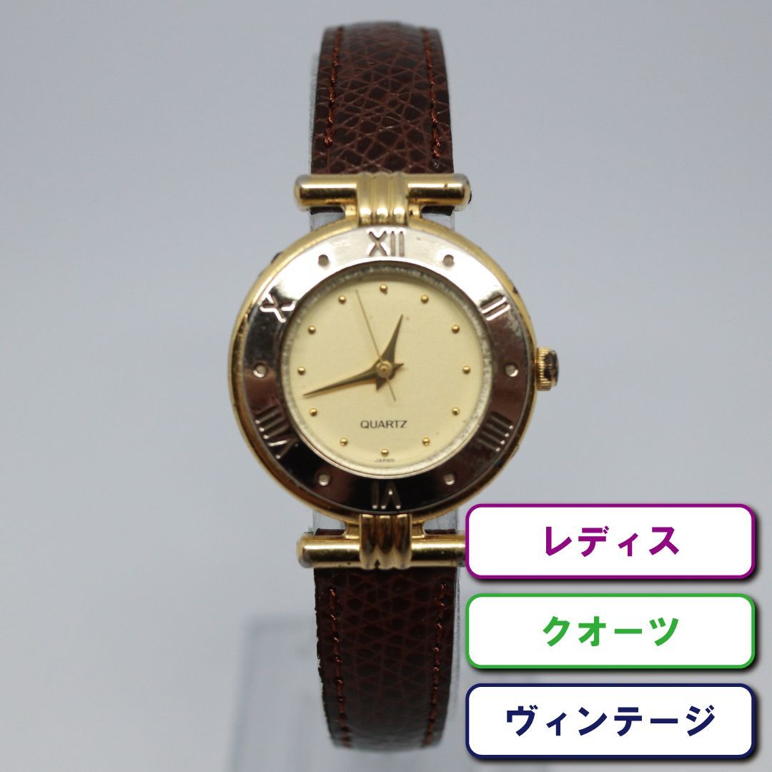 【稼働品】NOEVIR ノエビア レディス 腕時計 ヴィンテージ ゴールド シルバー