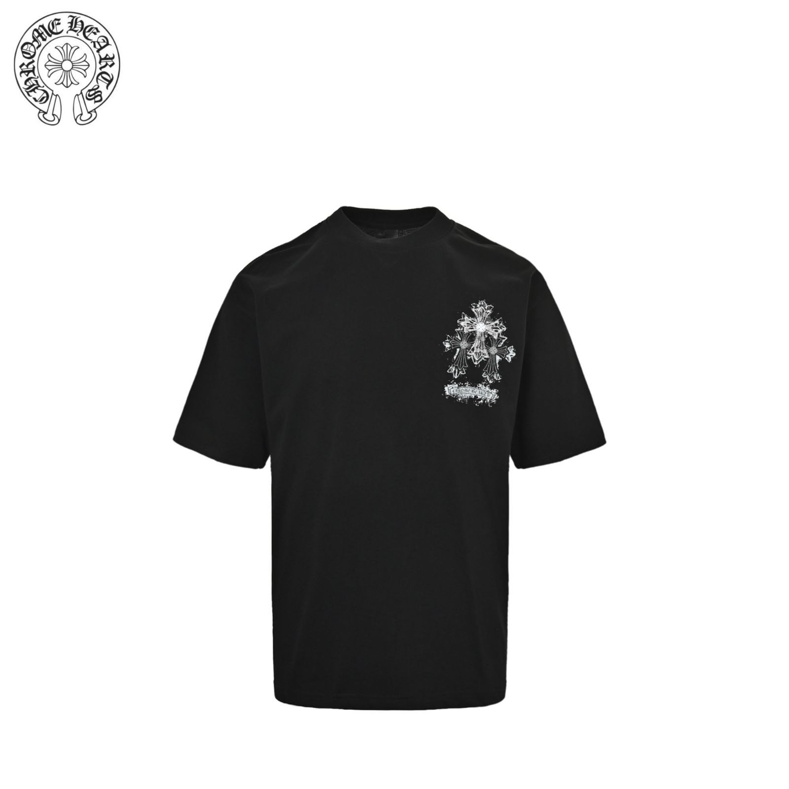 今日 Chrome Hearts 28SS ヴィンテージアップリケ十字架 T シャツ-2