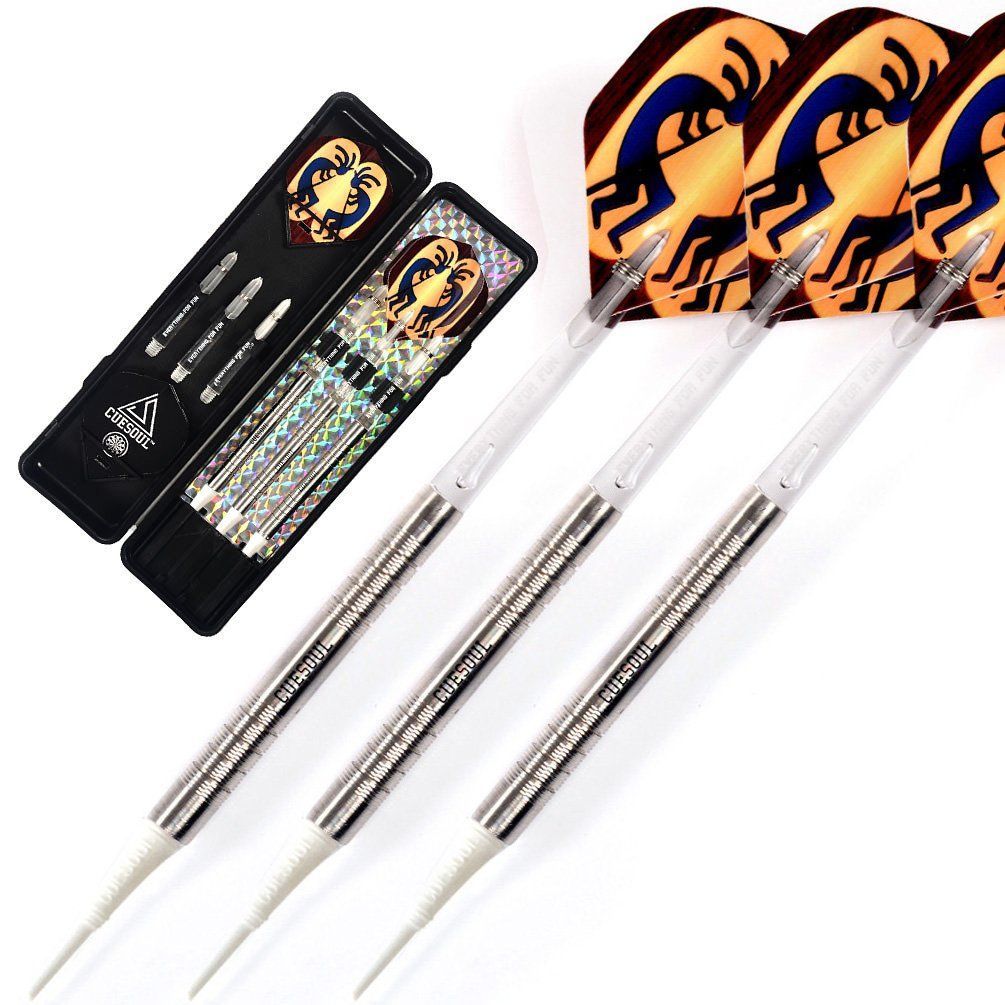 CUESOUL剣シリーズ。ソフトチップダーツ、18g、タングステン95％