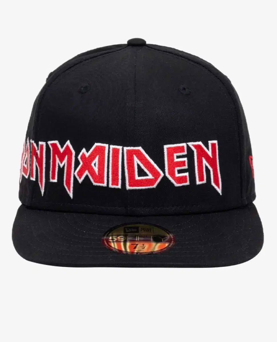 NEW ERA(ニューエラ) X アイアン メイデン メタル プレート ビッグ ロゴ サイズキャップ ブラック 714
