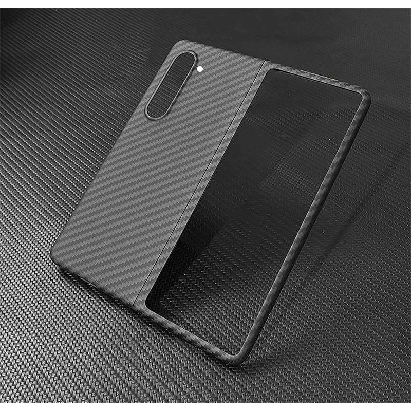 Sisyphy Samsung Galaxy Z Fold 5 ケース アラミド繊維 カーボン風 ギャラクシ ケース極薄0.64mm 超軽量16g 耐衝撃 マット(黒) 1 Z Galaxy Fold fold3 z 対応