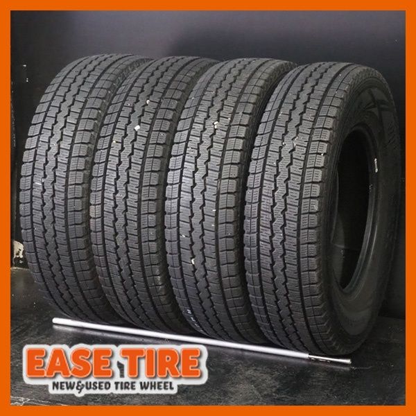 195/80R15 スタッドレスタイヤ 4本 バリ山 ダンロップ ウィンター