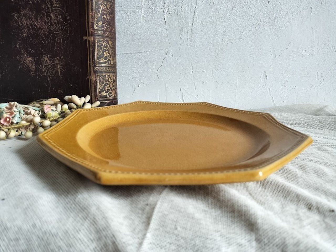 フランス アンティーク ピション オクトゴナル 陶器 皿 - メルカリ