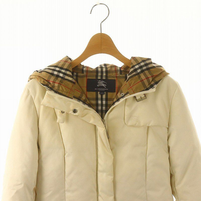 バーバリーロンドン　キッズ　フード付きダウンコート　ノバチェック　ピンク　140 バーバリーロンドン ダウンコート ノバチェック フード 3WAYベージュ 130