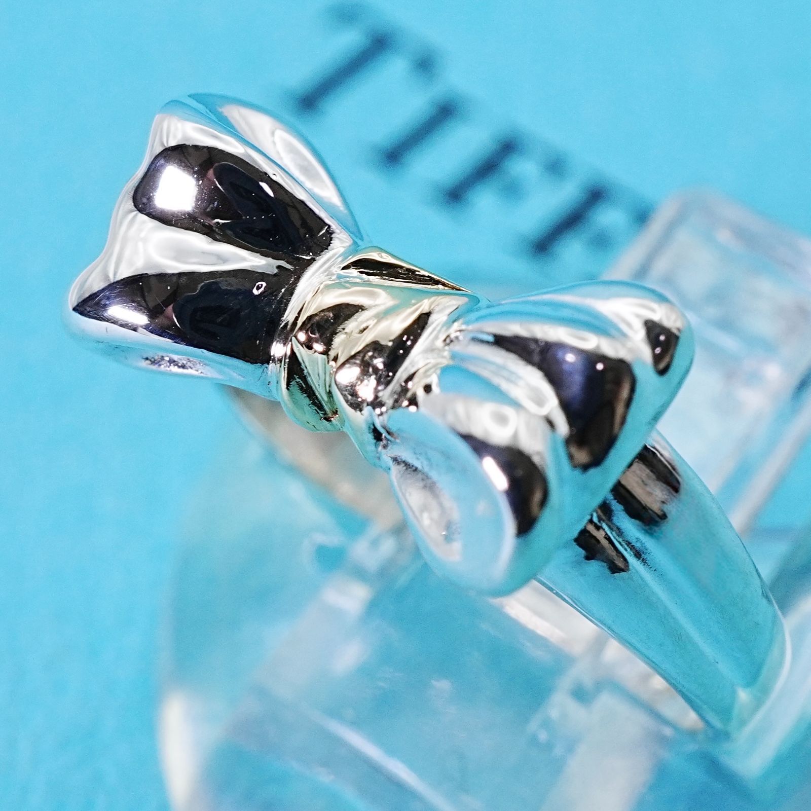 11号 ティファニー リボン コンビ リング ボウ シルバー 25-80S