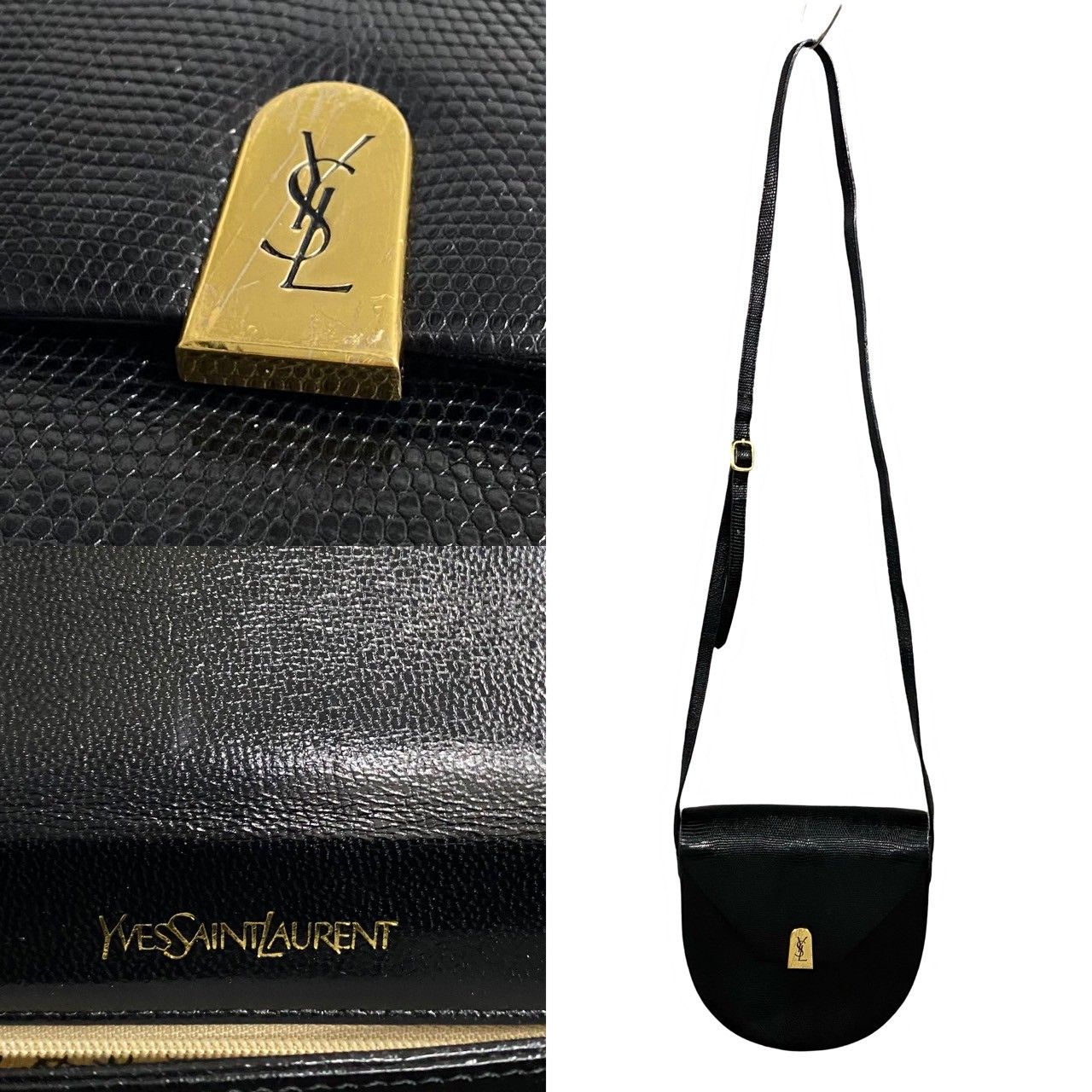 極 美品 YVES SAINT LAURENT イヴサンローラン ヴィンテージ YSL