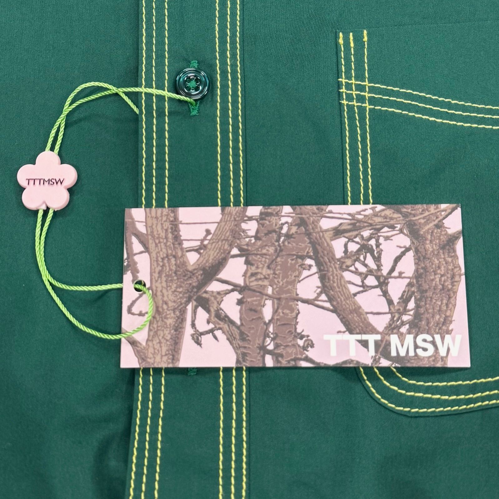 参考上代37400円 未使用品 TTT MSW 24SS Button down shirt ボタン