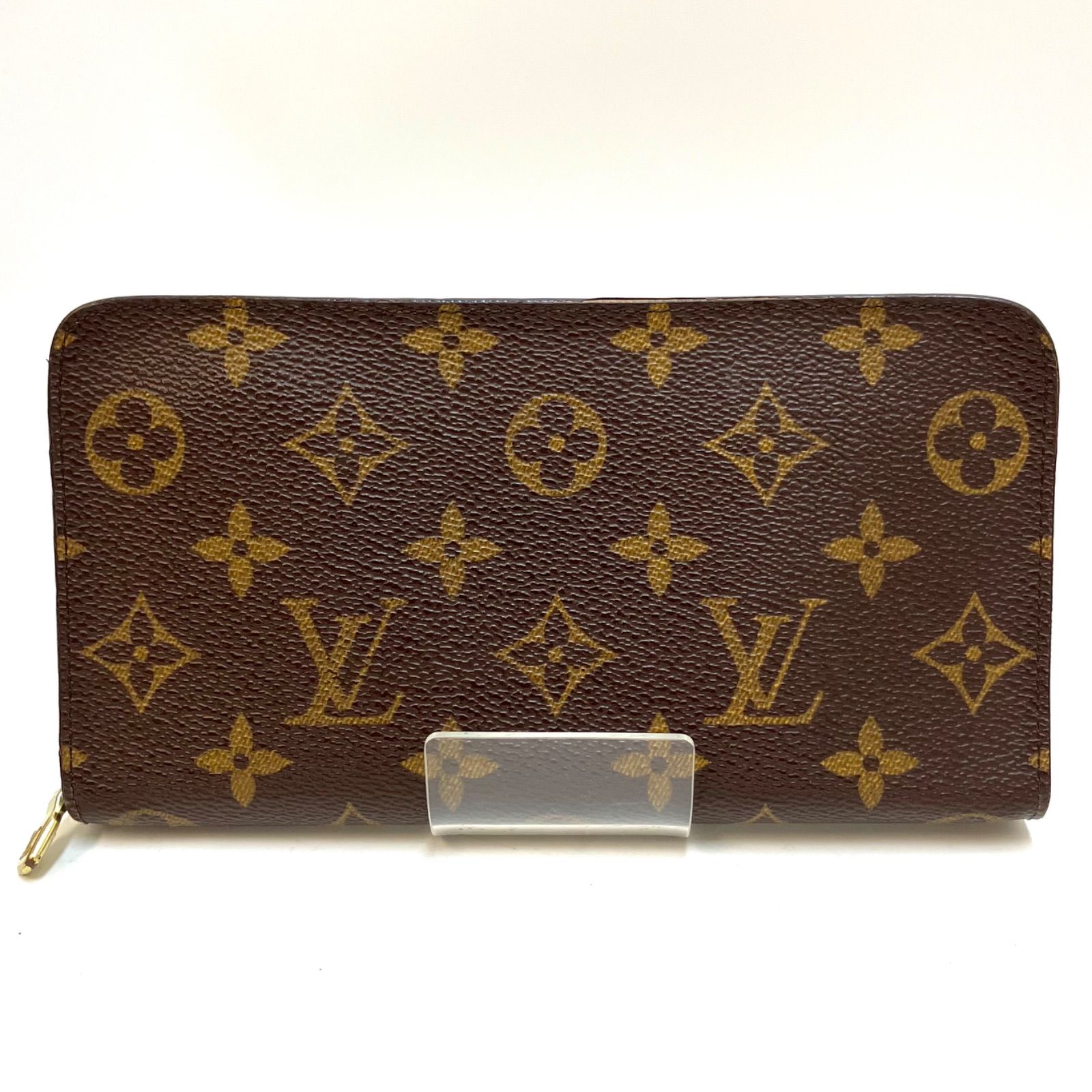 ＊LOUIS VUITTON＊美品✨ルイヴィトン ポルトモネジップ モノグラム 長財布 ラウンドファスナー   ブラウン中古品  #