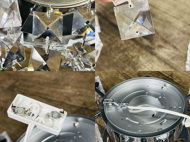 アンプール 8灯 シーリングライト シャンデリア 【中古】動作