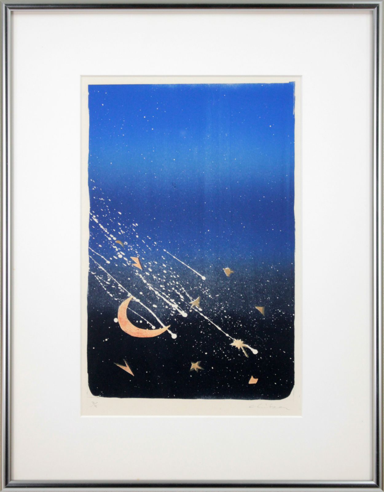 水間チカ『夜空』リトグラフ【真作保証】 絵画 水間チカ『夜空』リトグラフ【真作保証】 絵画 - メルカリ