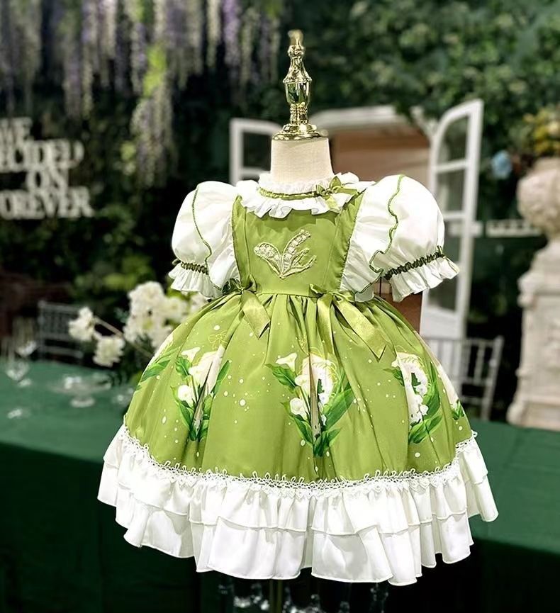 Lolitaロリータドレス姫系 女児用プリンセスドレス コスプレ ハロウィンコスチューム ドレス 240HQ2210