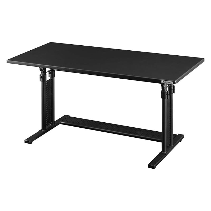 Bauhutte( バウヒュッテ ) ゲーミングデスク 昇降式 PCデスク (幅 120 × 奥行 55 高さ 59~80 cm ) ブラック BHD-1200M 1