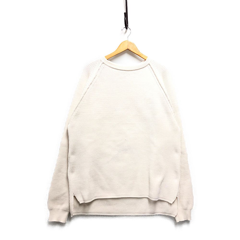 NANAMICA ナナミカ 品番SUJS203 21AW 5G Crew Neck Sweater クールネック ニット セーター アイボリー サイズXL 正規品 / 31305