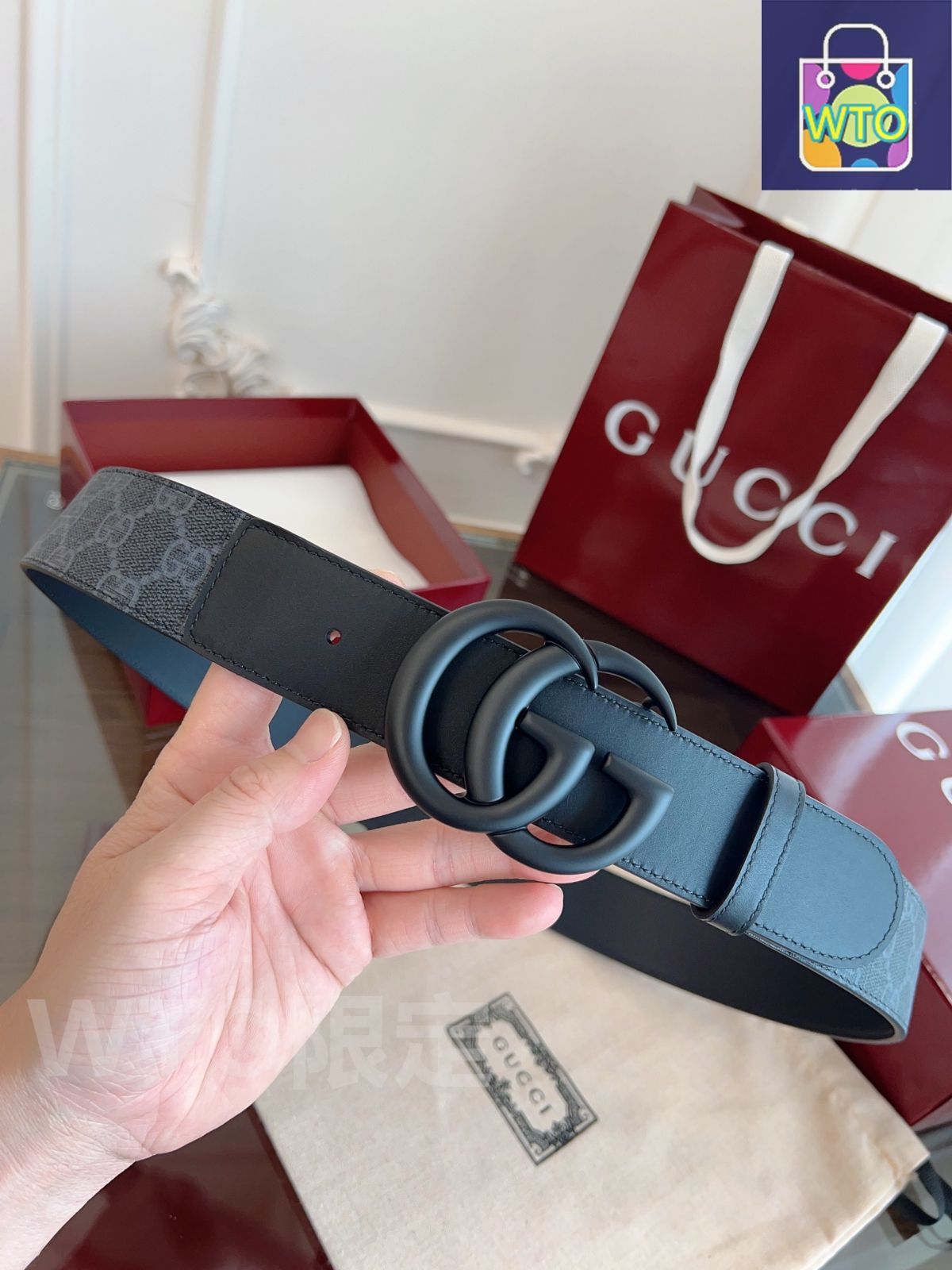 即購入値下げコメントお願いします❁ GUCCI グッチ ベルト 今日WTO】Gucci グッチ ダブル G レトロ回転バックル ベルト-1