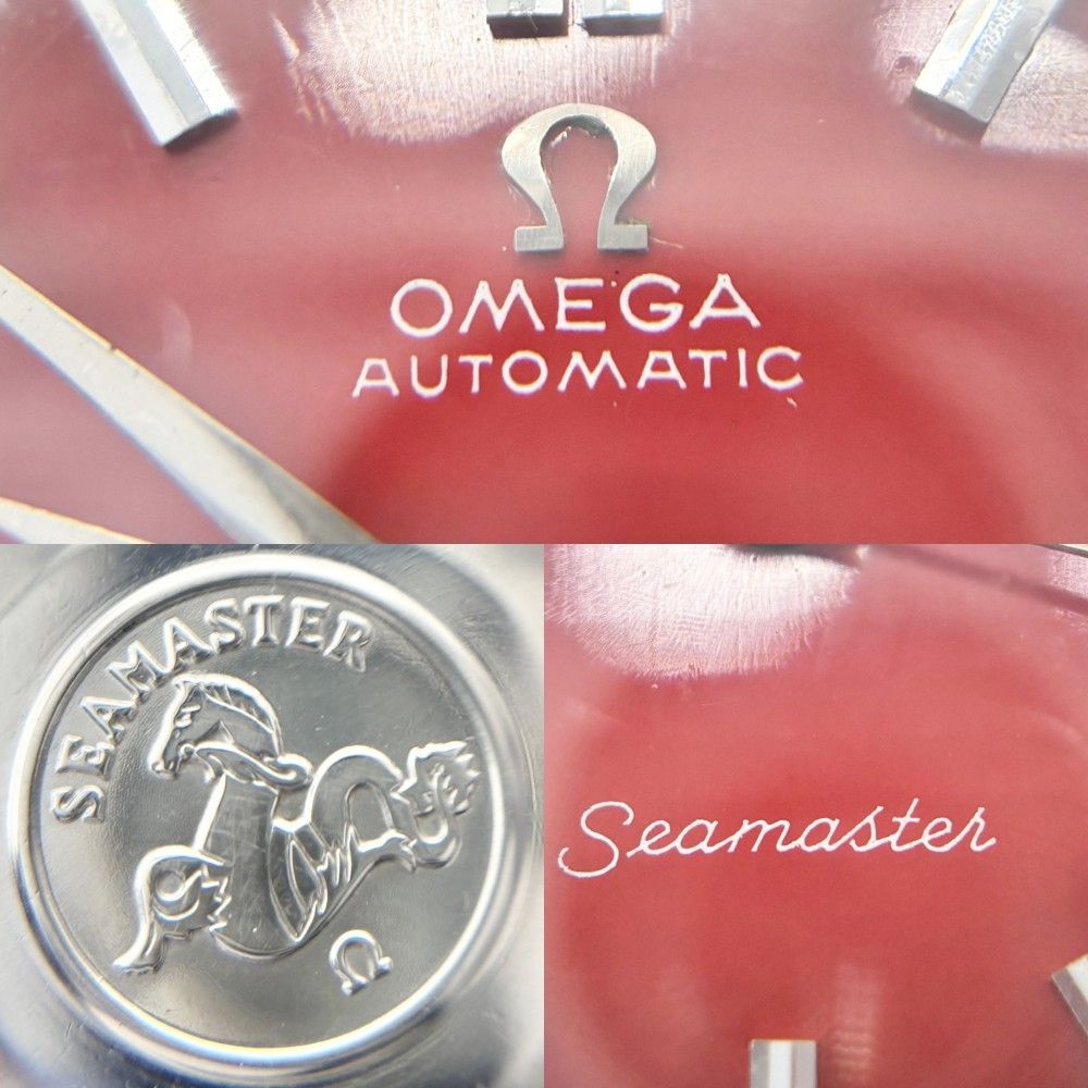 OMEGA オメガシーマスターアンティーク自動巻き時計 デイデイト赤文字盤レッド オメガ シーマスター デイデイト 赤文字盤＆赤ベルト仕様 | アン