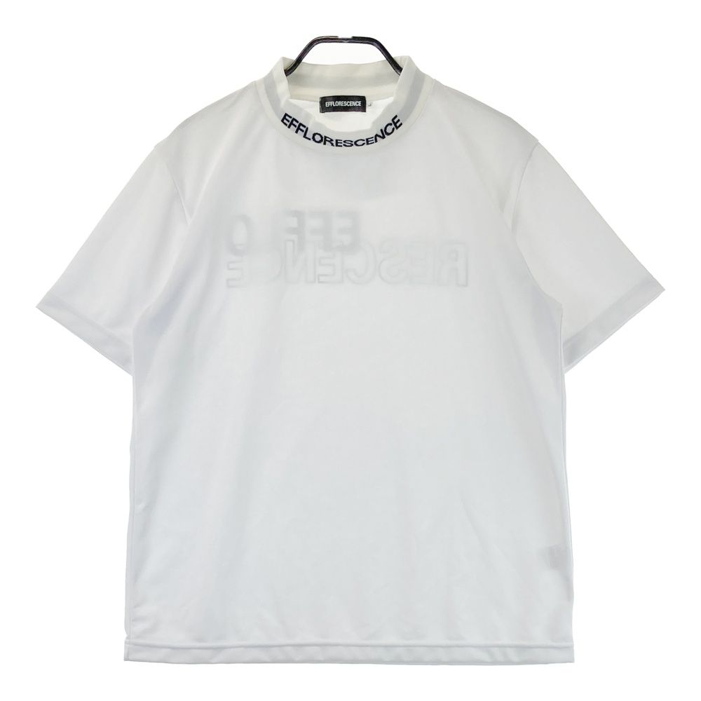 サイズ L EFFLORESCENCE エフロレッセンス モックネック半袖Tシャツ ホワイト系 240101534256 ゴルフウェア メンズ ストスト