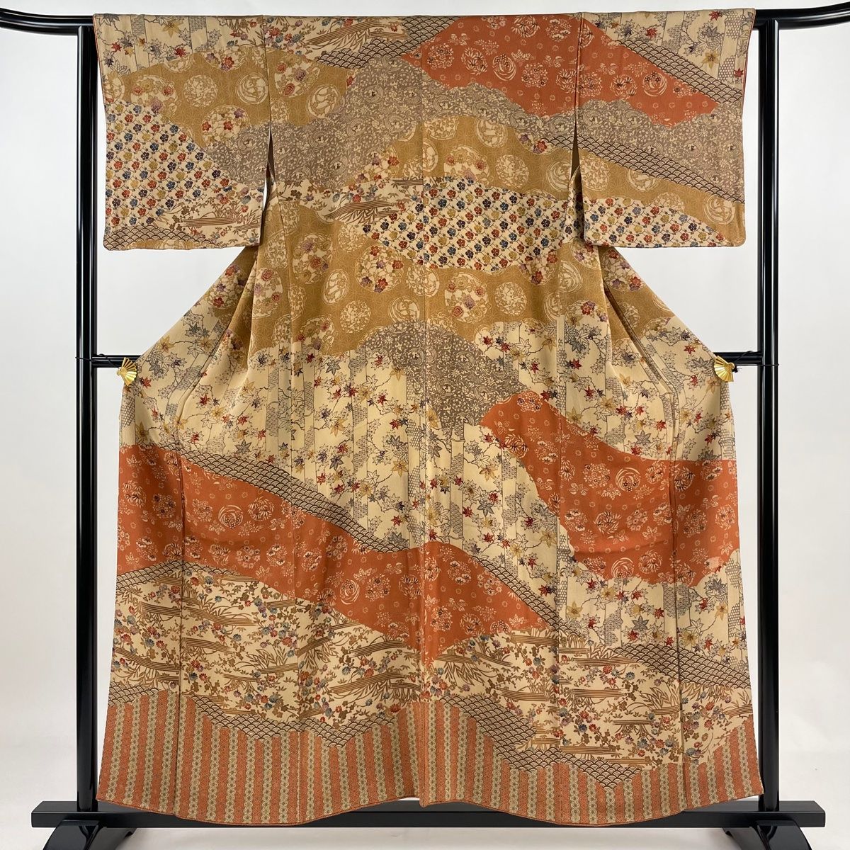 在庫一掃】 訪問着 身丈156cm 裄丈62.5cm S 袷 ますいわ屋 落款 花丸文  