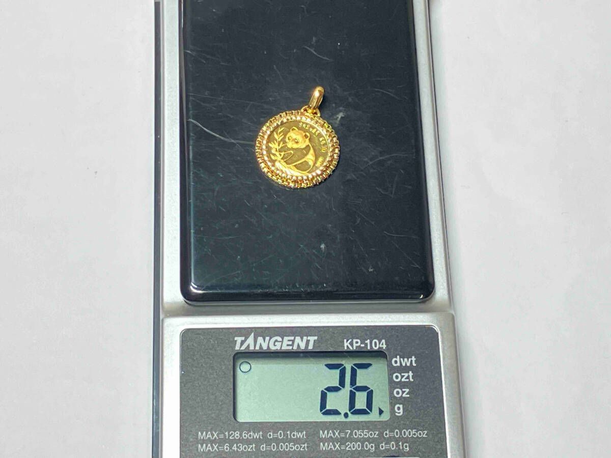 K24 ゴールド (枠K18 ゴールド) コイントップ 1/20oz 総重量約2.6g