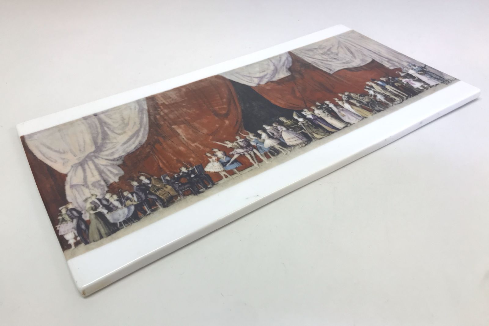 小磯良平 1973年神戸文化ホール開館記念 陶板画 絵画 「舞台の上