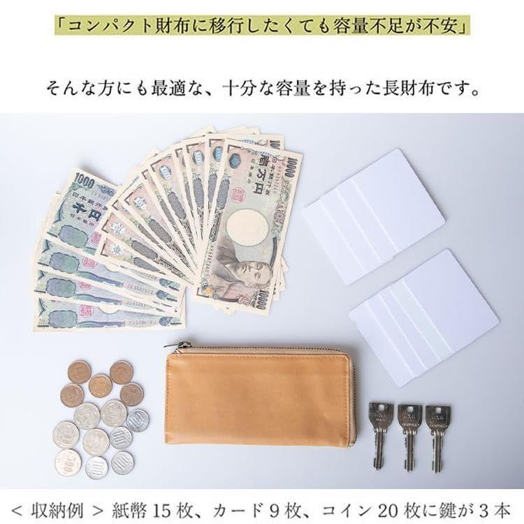 【色: Camel】JAPAN FACTORY 財布 薄型 小さい TIDY S